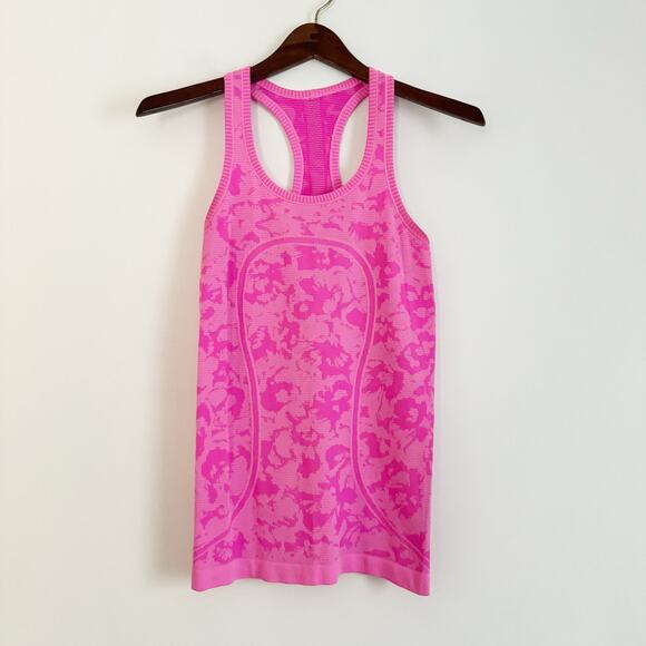 LULULEMON Swiftly Tech Racerback Tank Top Heathered Raspberry Glo Light 4 - Picture 3 of 10